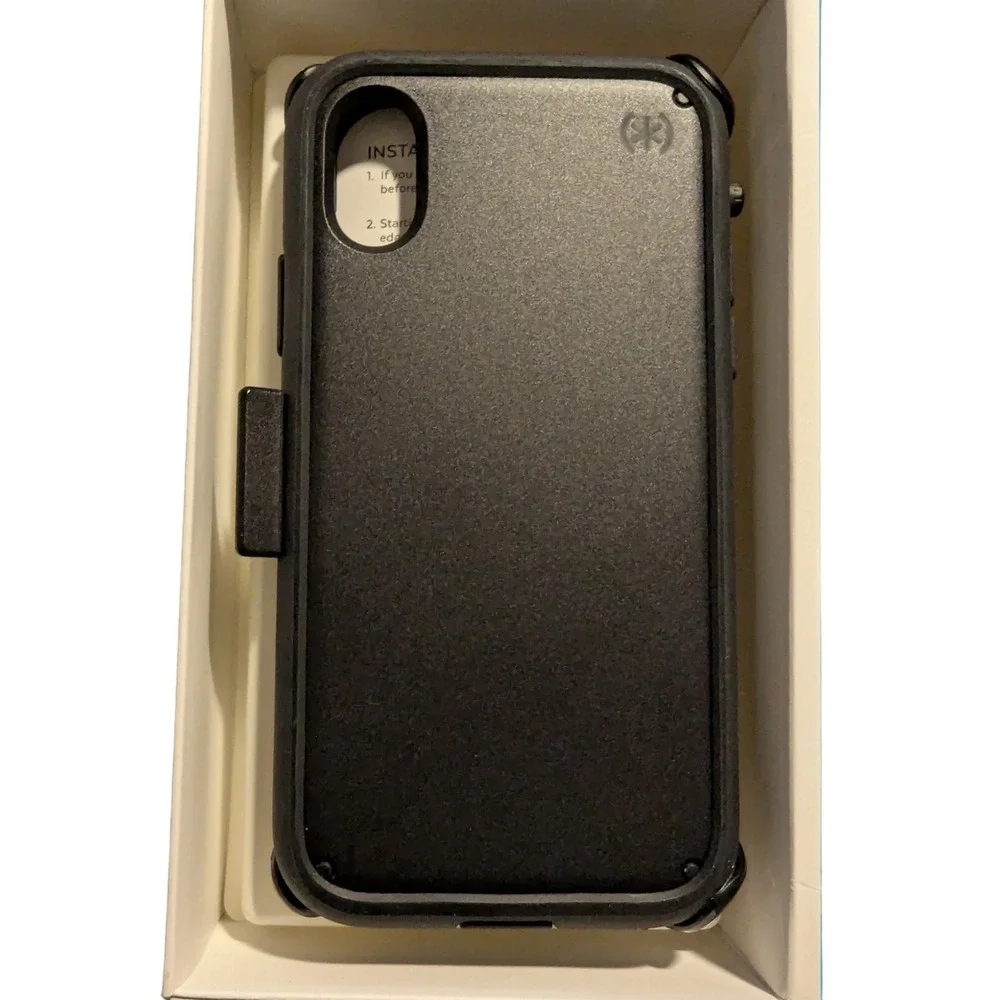i5. Speck Presidio ULTRA Case For‎ iPhone X / XS -Black W/Holster New